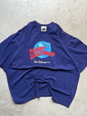 90s Planet Hollywood Walt Disney World Purple Vintage Men’s Tshirt XL 25x30
